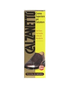 Leather shoe polish, Calzanetto, tube, cream, dark brown, 50 ml, 1 pc