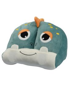 Book and tablet holder, dinosaur, plush, 30x20x20 cm, green, 1 piece
