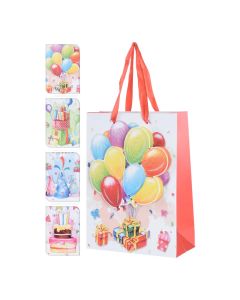 Gift bag, cardboard, 24x18x8 cm, 1 piece