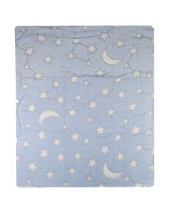 Stroller blanket, blue with stars, 75x90cm