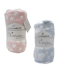 Blanket for children, blue, pink, 110x140cm