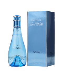 Eau de toilette (EDT) for women, Davidoff, Cool Water, edt 100 ml, glass and metal, blue, 1 piece