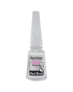 Nail polish, 400 Bright White, Flormar, glass and plastic, 11 ml, 1 piece