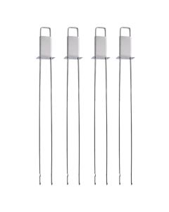 Set of skewers, BBQ, stainless steel, 36 cm, silver, 4 pieces