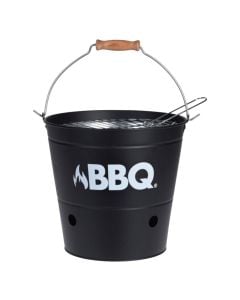 BBQ Tourist charcoal grill in a bucket, 26cm, black