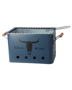 Charcoal barbecue, Pro Garden, 32x20x20 cm, zinc, metal, grey