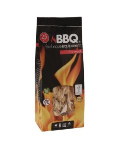 Wood lit barbecue eco box, 25 pieces