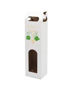 Wine gift box, 1 place, yellow logo