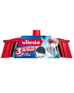 Cleaning brush, Vileda, 3 functions, red, 1 piece