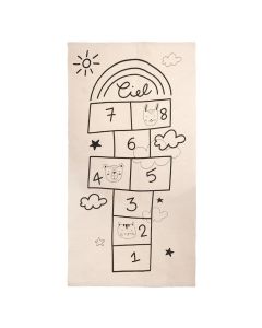 Tapet dekorues per femije, 150x80, me numra bezhe, 1 cope