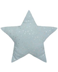Decorative pillow for children, plush, star, blue, 1 piece