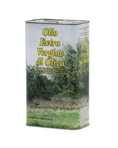 Oil container, metal, olive design, 3 liters, 1 piece