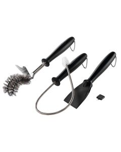 Barbecue cleaning accessories, Napoleon, stainless steel, black holder, 63 cm, 3 pieces