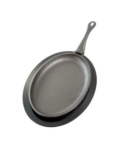 Barbecue grill pan, Napoleon, cast iron, with handle, black, 65x14 cm, 1 piece