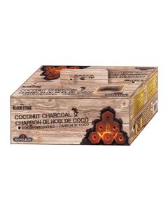 Coconut briquettes with black stones, Napoleon, 100% natural, 6 cm, 10 kg, 1 pack