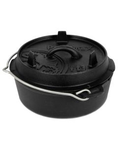 Petromax ft1-t Dutch Oven cast iron fire pot with flat base, 1.8 lt