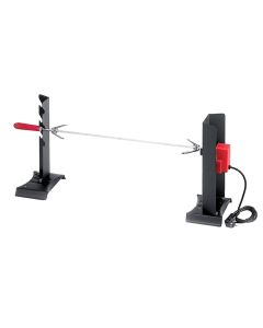 Set of skewers for baking, holder+electric motor, 70 cm, red and black, 1 piece