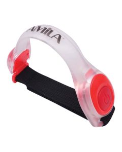 Safety lamp for camping, plastic, red and white, 2 Leds, 1 piece