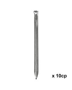 Metal fixings for camping tent, Escape, 29 cm, silver, 10 pieces