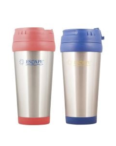 Thermos camping glass, Escape, stainless steel, 475 ml, pink/blue, 1 piece