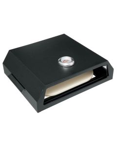 Pizza oven, ceramic and stainless steel, silver, 44.8x25.3x12 cm, 1 piece