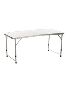 Portable table for camping, aluminum, 60x60 cm, beige, 1 piece