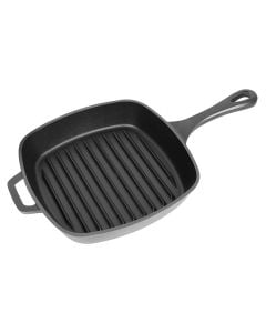 Cast iron barbecue pan, El Fuego, 44x6.8x25.5 cm, 3.5 kg, black, 1 piece