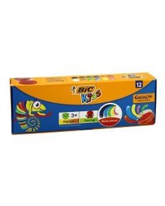 Tempera paint for painting, "Bic", 12x20 ml,