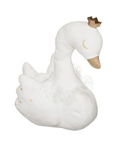 Swan plush for children, polyester, 34.5x26x21 cm, white, 1 piece