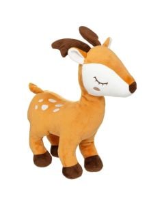Teddy bear for children, deer, polyester, 35 cm, brown, 1 piece
