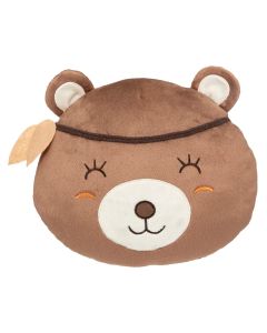Decorative pillow for children, Bear, polyester, 30x27 cm, brown, 1 piece