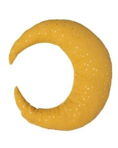 Children's decorative pillow, plush, 32x28x10 cm, moon, mustard, 1 piece
