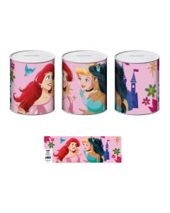 Children's piggy bank, Disney, Princess, metal, 10x10x12 cm, 1 piece