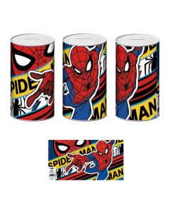 Children's piggy bank, Disney, Spiderman, metal, 10x10x17.5 cm, 1 piece