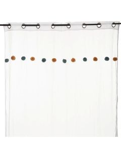 Curtains for children's room, polyester, 240x140 cm, white, 1 piece