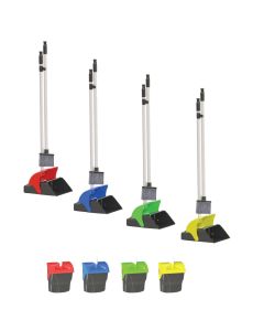 Cleaning brush set, with tail and broom, 110 cm, plastic, mixed, 1 piece