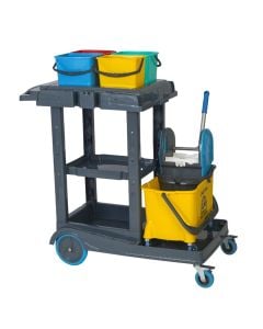 Cleaning  set, plastic, 4x5 lt, 1x25 lt, 100x53x100 cm, mixed, 1 piece