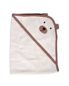 Hooded towel for babies, Cangaroo, cotton, 70x90 cm, brown, 1 piece