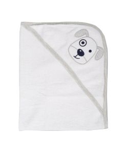 Hooded towel for babies, Cangaroo, cotton, 70x90 cm, gray, 1 piece