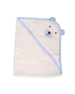 Hooded towel for babies, Cangaroo, cotton, 70x90 cm, blue, 1 piece