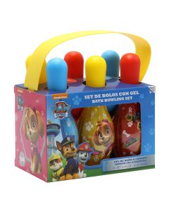 Children's set, Paw Patrol Bath Bowling Set 6X100ML+ Ball, 1 pack