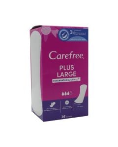 Sanitary napkins, Carefree, Plus Large, cotton, 36 pieces, 1 pack