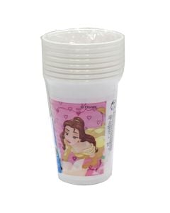 Glass, Princess, plastic, 200 ml, 8 pieces, 1 pack