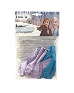 Balloons, Frozen II, latex, 28 cm, mixed, 8 pieces, 1 pack