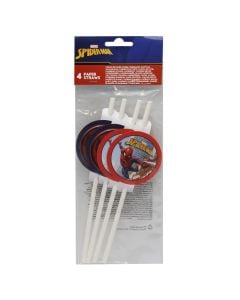 Juice bars, Spiderman, cardboard, 22 cm, 4 pieces, 1 pack