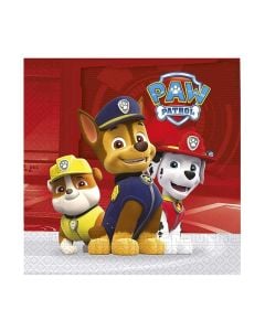 Paper napkins, Paw Patrol, cellulose, 33x33 cm, 20 pieces, 1 pack