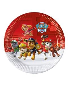 Birthday plate, Paw Patrol, cardboard, 23 cm, 8 pieces, 1 pack