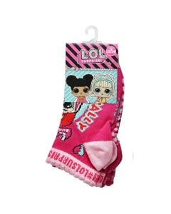 LOL Surprise Baby's sock, Cotton, Pink, 2 Pairs
