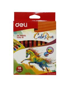 Pastel colors for kids, ColoRun, Deli, wax, 17x11.5x1 cm, miscellaneous, 18 pieces