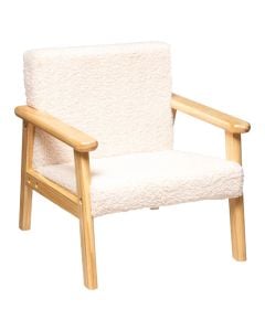 Children's chair, Basile, wood, 46x43x43 cm, white, 1 piece
